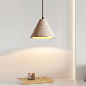 Travertine Terra Halo Pendant Light