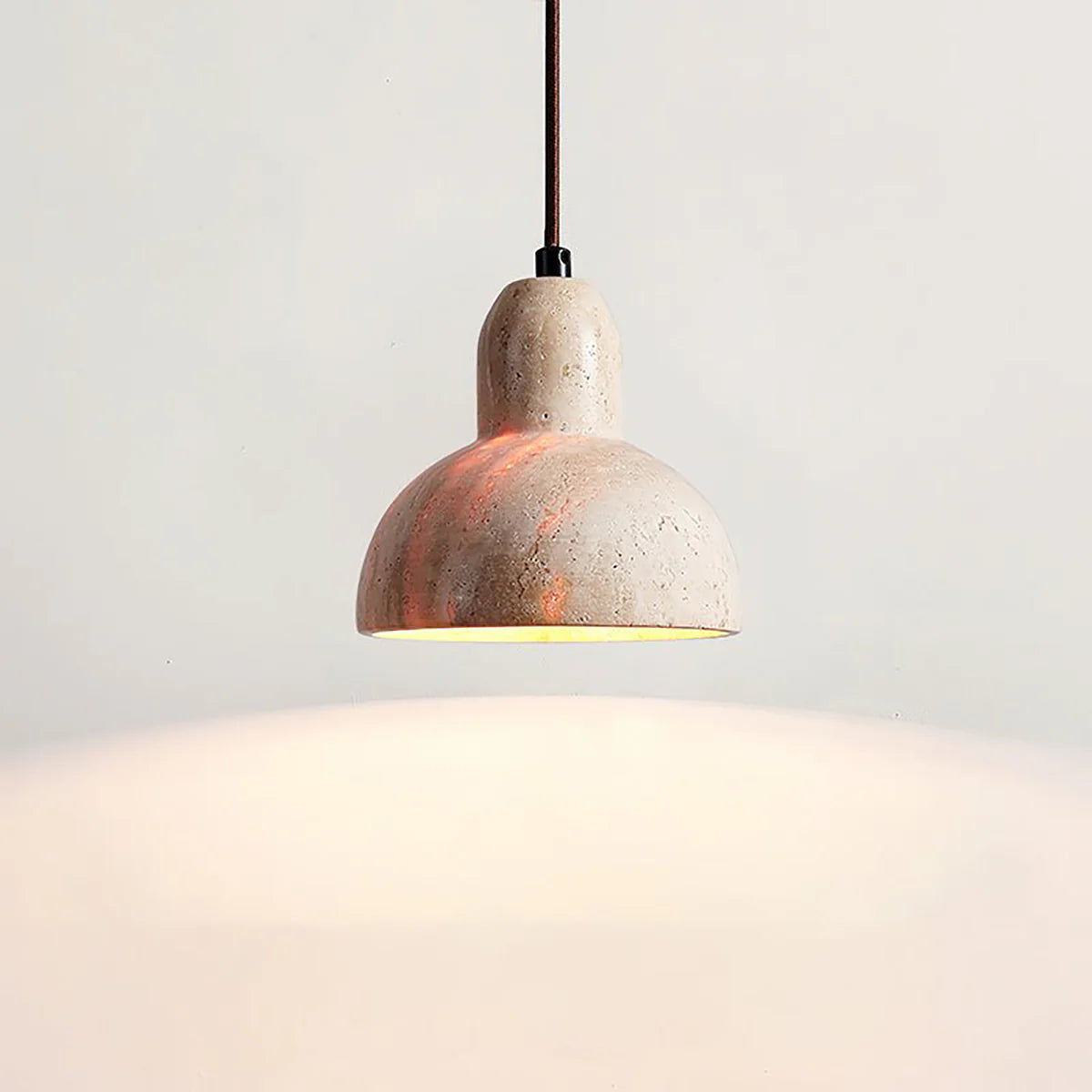 Travertine Terra Halo Pendant Light