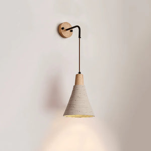 Cement Vintage Wood Wall Lamp