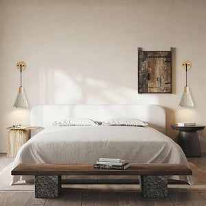 Cement Vintage Wood Wall Lamp