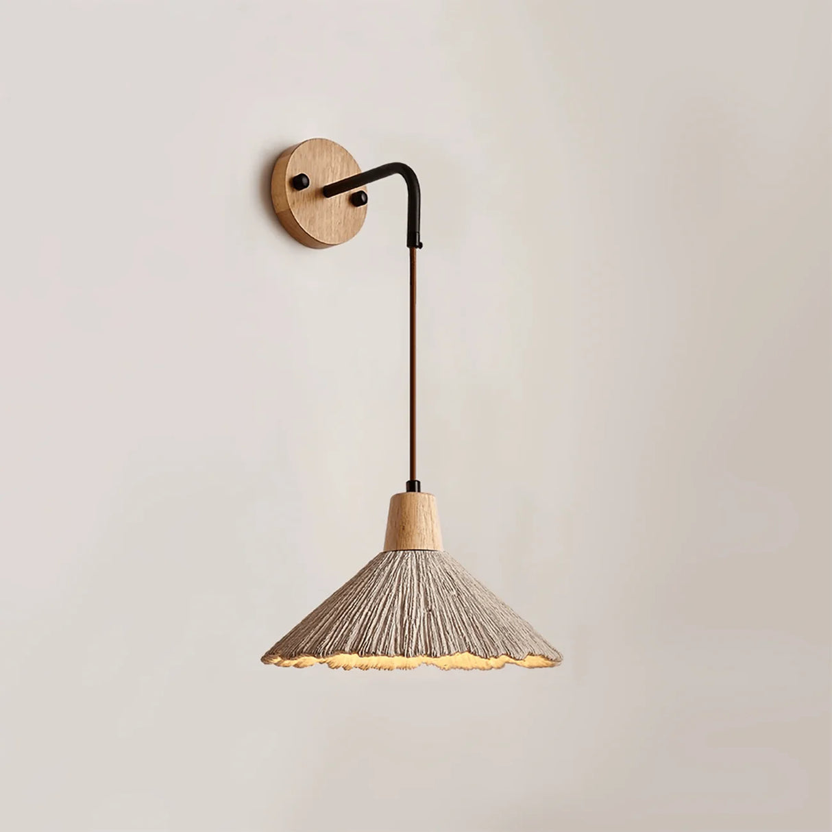 Cement Vintage Wood Wall Lamp