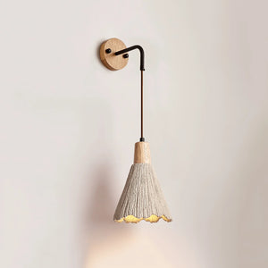 Cement Vintage Wood Wall Lamp