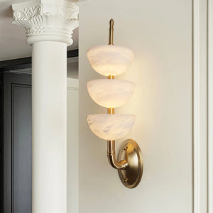 Triple Luxury Alabaster Wall Sconce