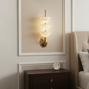 Triple Luxury Alabaster Wall Sconce