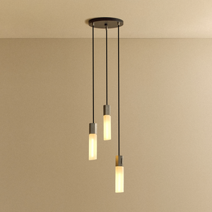 Basalt Triple Pendant in Stainless Steel