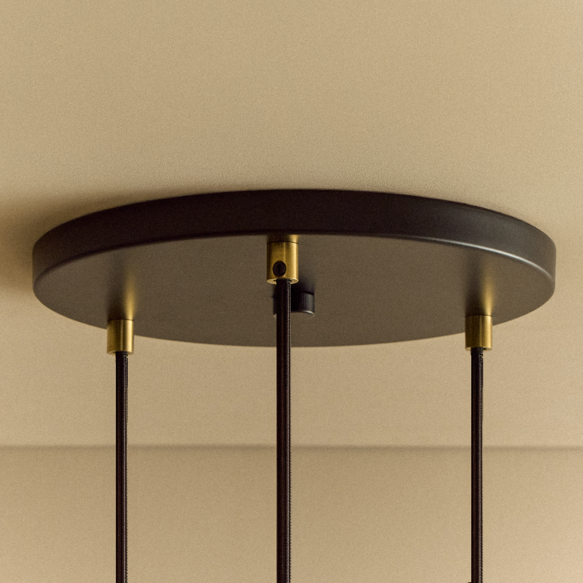 Triple Pendant in Walnut + Voronoi II