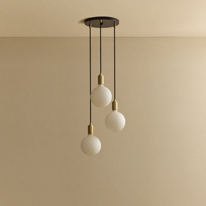 Triple Pendant in Brass + Sphere IV