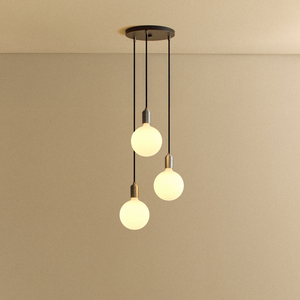 Triple Pendant in Graphite + Sphere IV