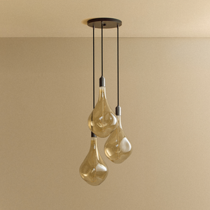 Triple Pendant in Graphite + Voronoi III