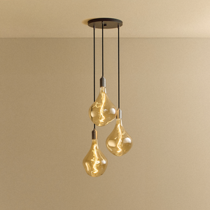 Triple Pendant in Graphite + Voronoi II