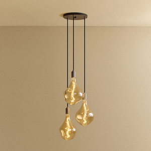 Triple Pendant in Graphite + Voronoi III