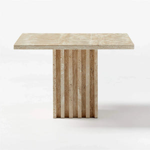Troia Light Solid Travertine Coffee Table Special Design Honed (W)13" (L)21" (H)16"