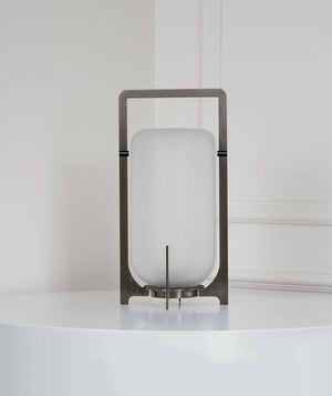 Twilight Lantern Glass Outdoor Table Lamp