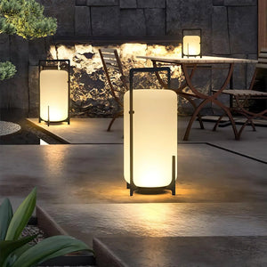 Twilight Lantern Glass Outdoor Table Lamp