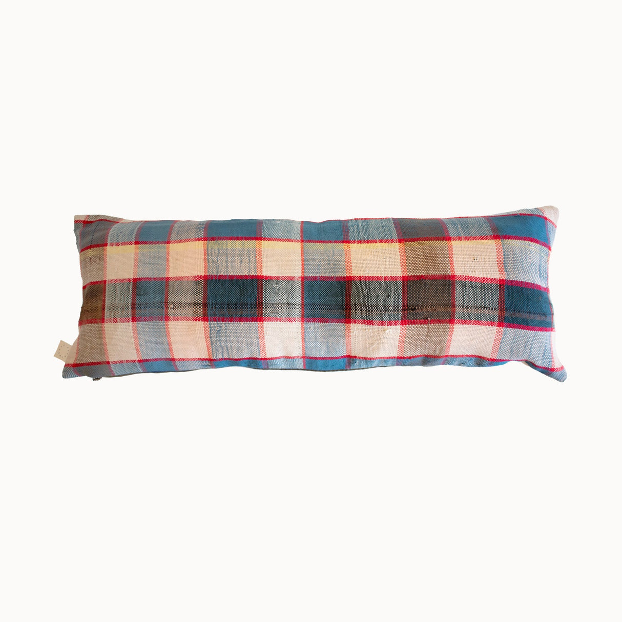 Nonna Upcycled Blue Plaid Pillow