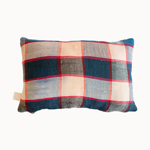 Nonna Upcycled Blue Plaid Pillow
