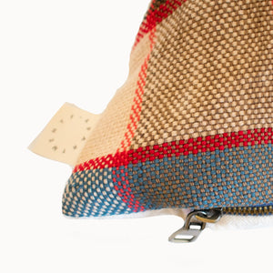 Nonna Upcycled Blue Plaid Pillow