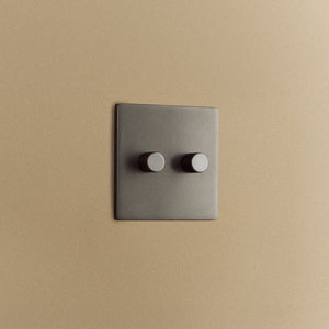 Double Rotary Wall Dimmer in Graphite