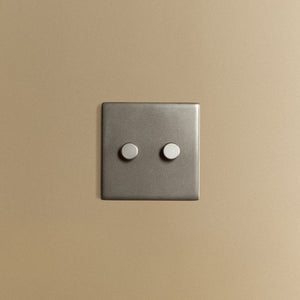 Double Rotary Wall Dimmer in Graphite
