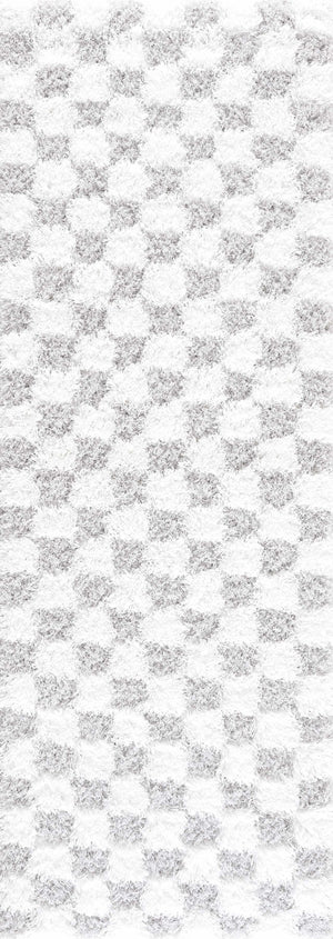 Atira Gray Checkered Area Rug