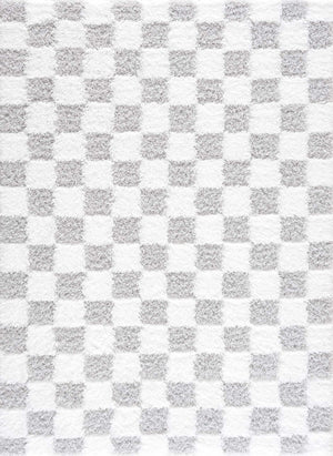 Atira Gray Checkered Area Rug