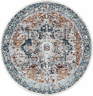 Cabacungan Blue & Rust Washable Area Rug - Clearance