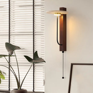Umbrella Aura Arm Travertine Wall Lamp