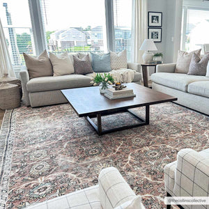 Flat Pile Urpi Red Washable Rug - Clearance