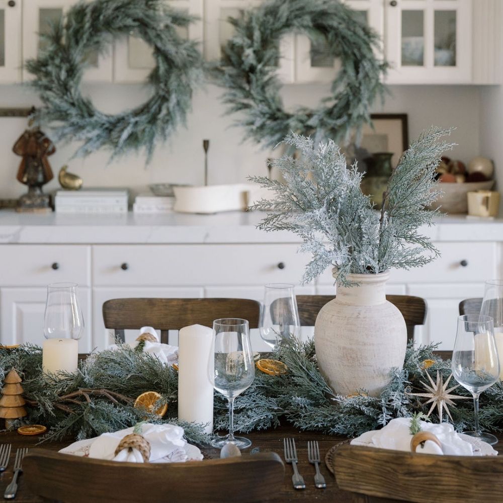 12.4" Hand Painted Terracotta Vase