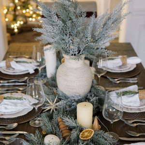 12.4" Hand Painted Terracotta Vase