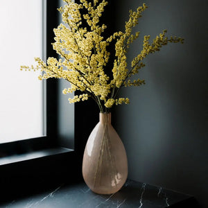 Hammered Glass Vase in Peach