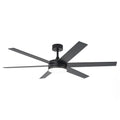 60" Volga DC Motor 6 Blades Modern Downrod Mount Ceiling Fan with Remote Control