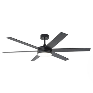 60" Volga DC Motor 6 Blades Modern Downrod Mount Ceiling Fan with Remote Control