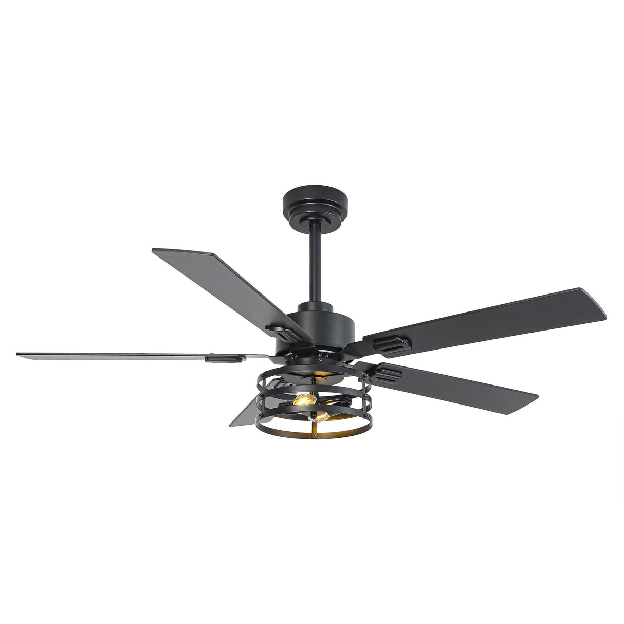Vaczon 52 Inch 60 Inch Industrial Downrod Ceiling Fan with Light and APP & Remote Control
