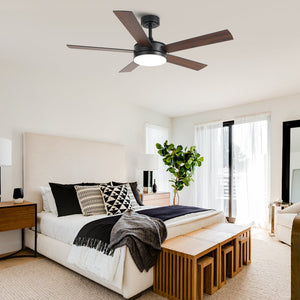 Vaczon 48" 5 Blades Industrial DC Motor Ceiling Fan with LED Lighting and Remote Control