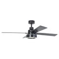 Vaczon 52 Inch 4 Blades DC Motor Modern Downrod Ceiling Fan with LED Light and Remote Control