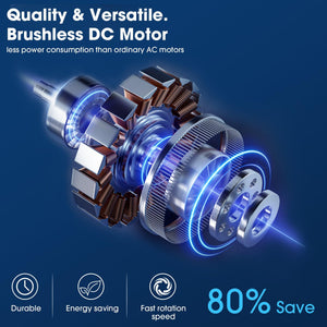 Vaczon 52" Down Mount Ceiling Fan with LED Light and Remote Control