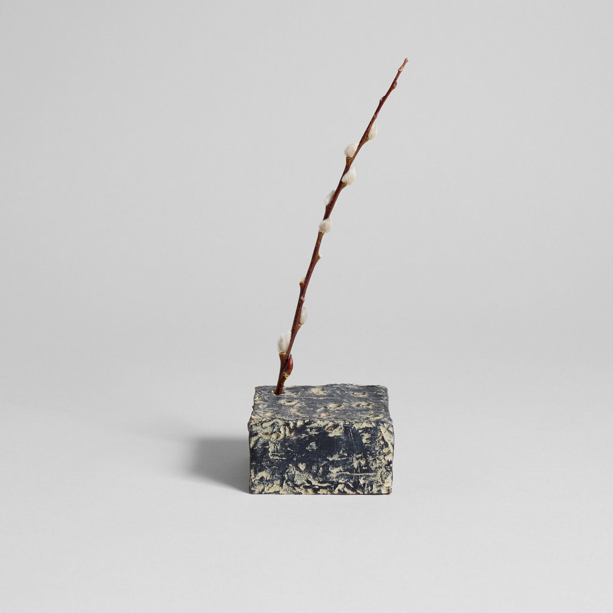 Ceramic Frog Block, Grey Patina