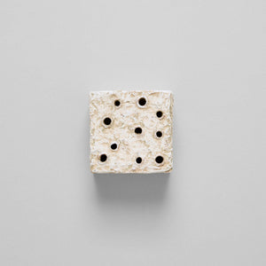 Ceramic Frog Block, White Patina