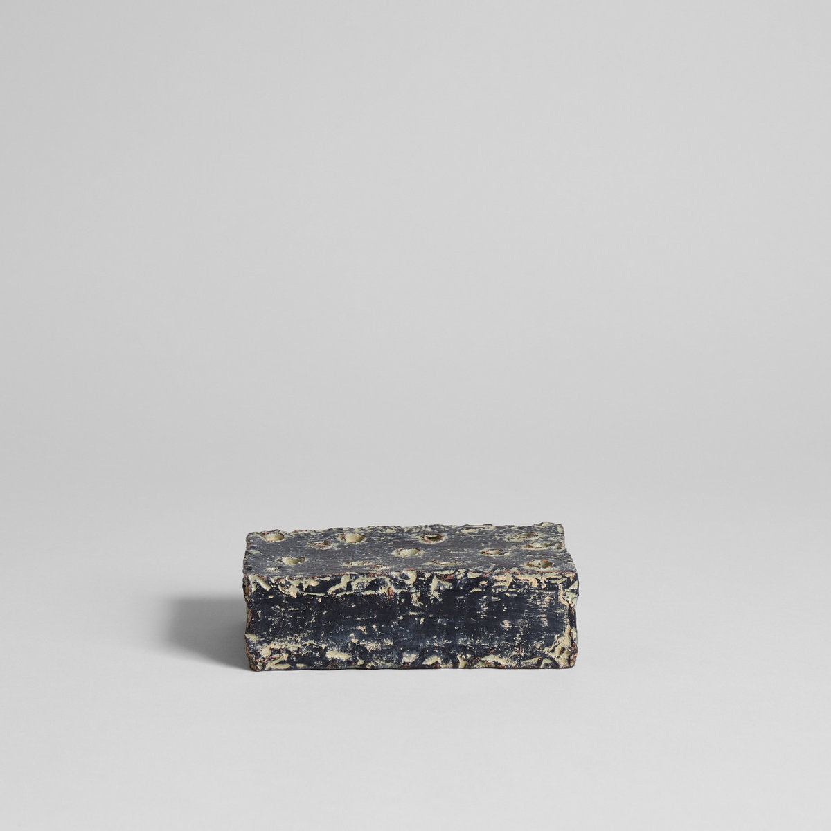 Ceramic Frog Block, Grey Patina