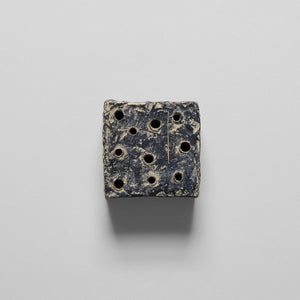 Ceramic Frog Block, Grey Patina