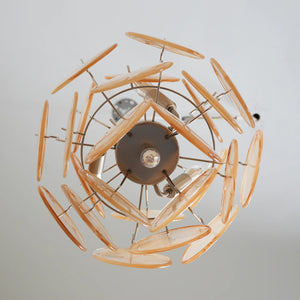 Vintage Murano Gold Glass Chandelier