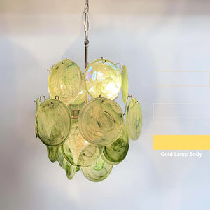 Vintage Murano Green Glass Chandelier