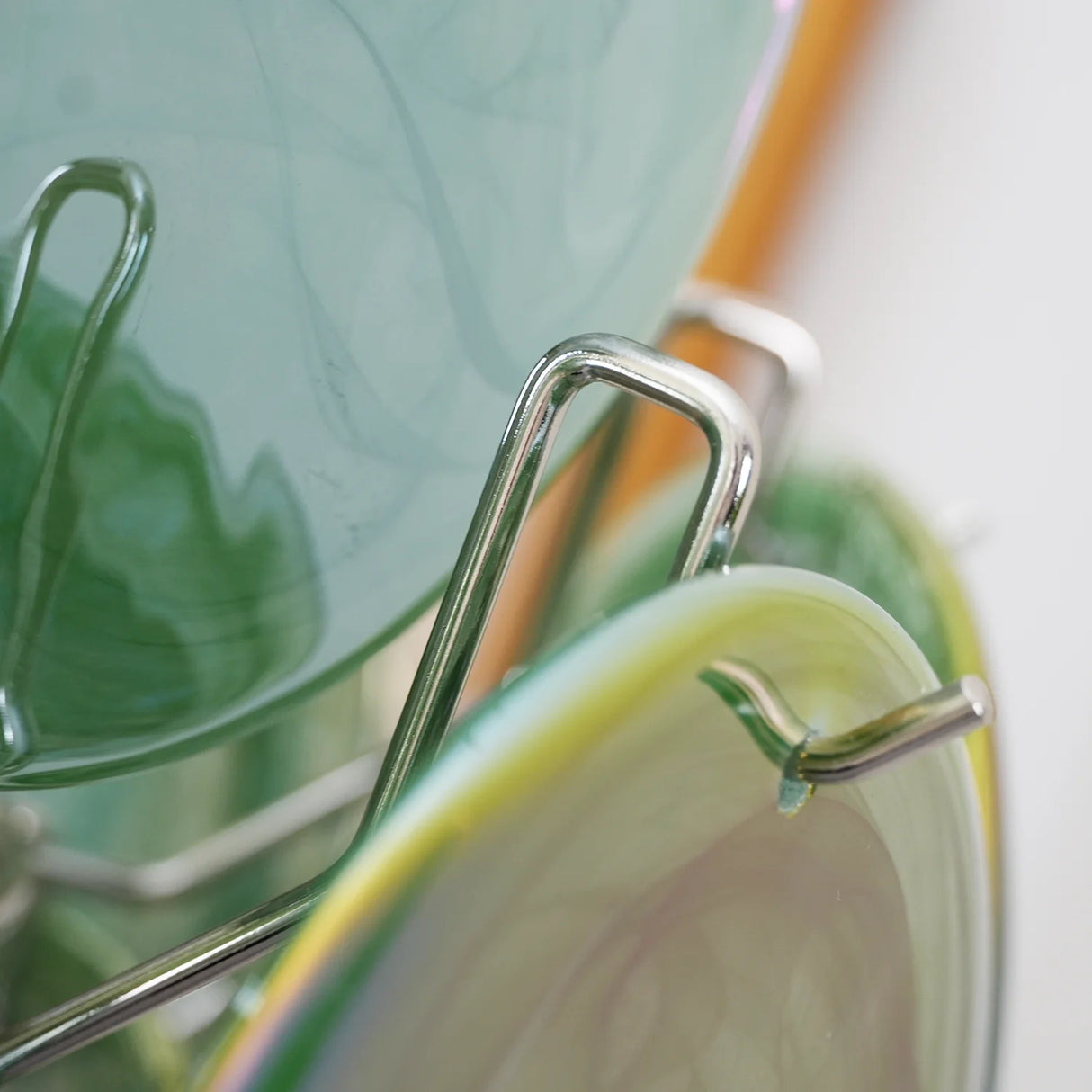 Vintage Murano Green Glass Chandelier