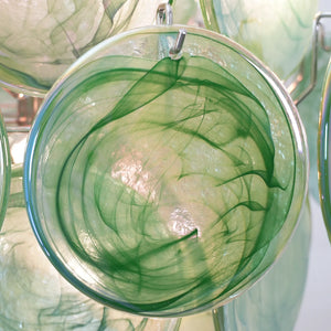 Vintage Murano Green Glass Chandelier