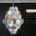 Vintage Murano Multicolored Disks Chandelier