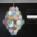 Vintage Murano Multicolored Disks Chandelier