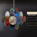 Vintage Murano Multicolored Disc Chandelier