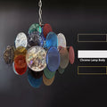 Vintage Murano Multicolored Disc Chandelier