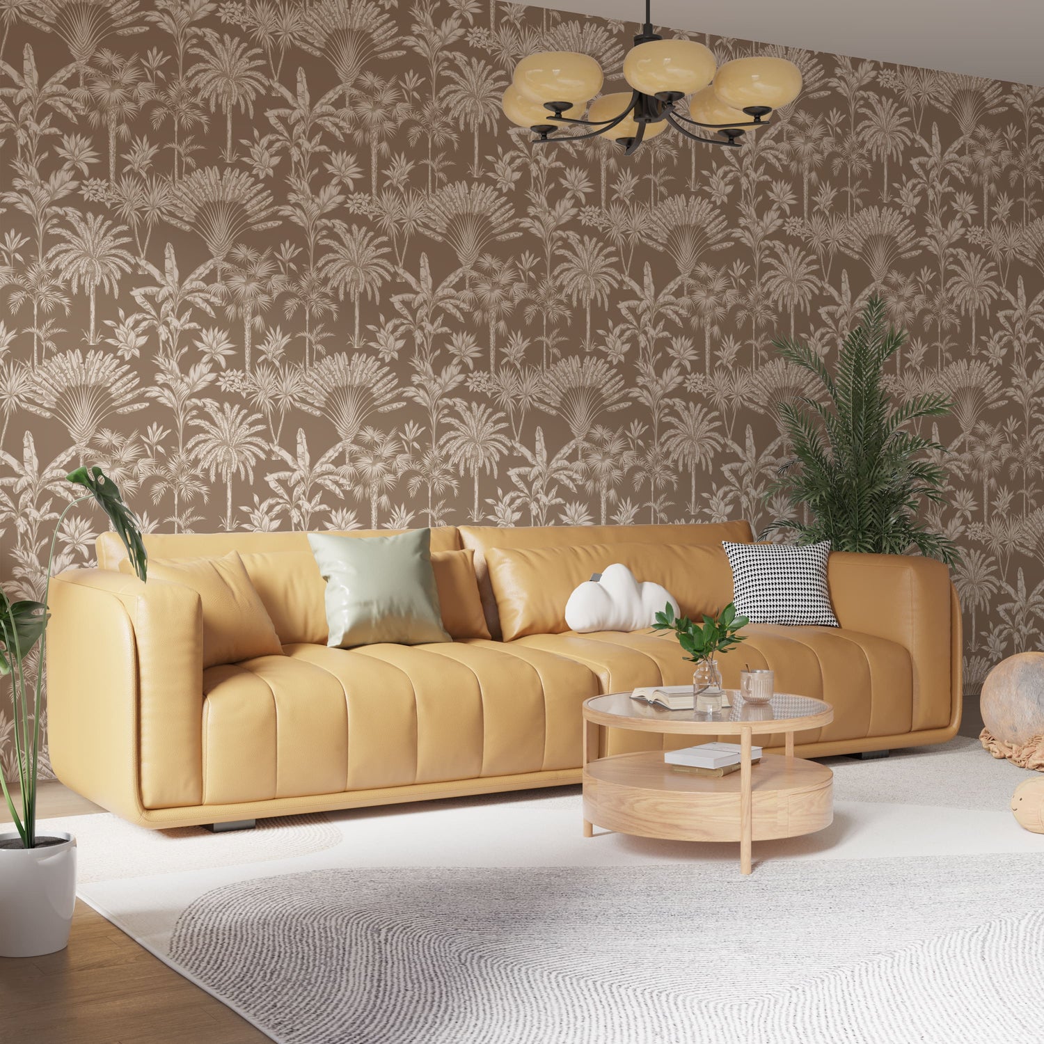 Tropical Foliage Wallpaper Vintage Tropical Palm Wallpaper